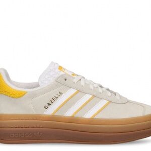 Adidas Gazelle PlatformSneakers in Cream and Yellow/Gold